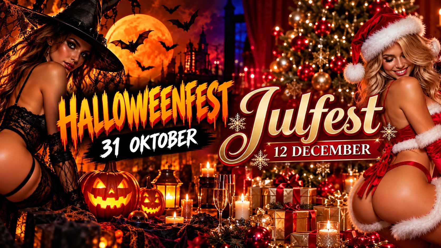 Halloween- och julfest i glamourös nattmiljö-WEBB