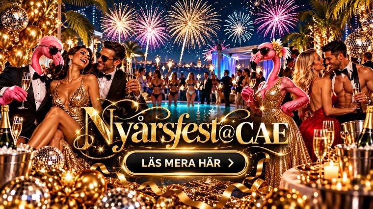 Glamourös nyårsfest vid poolen